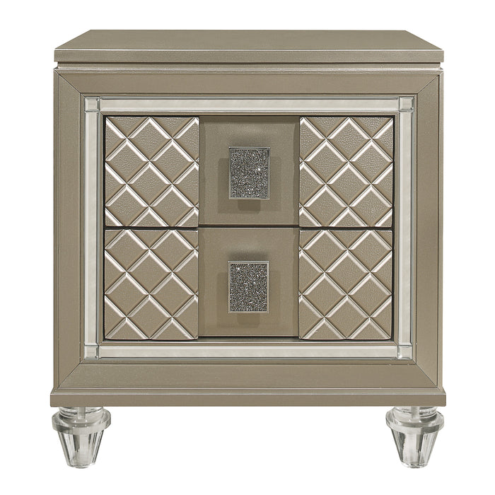 Loudon Nightstand in Gold/Silver/Champagne - B1515-4 image