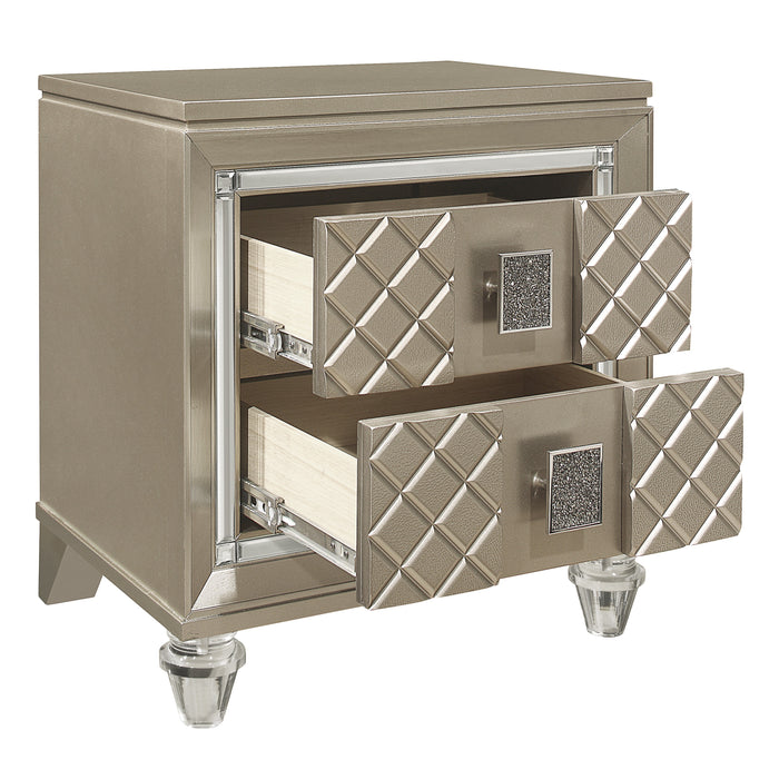 Loudon Nightstand in Gold/Silver/Champagne - B1515-4