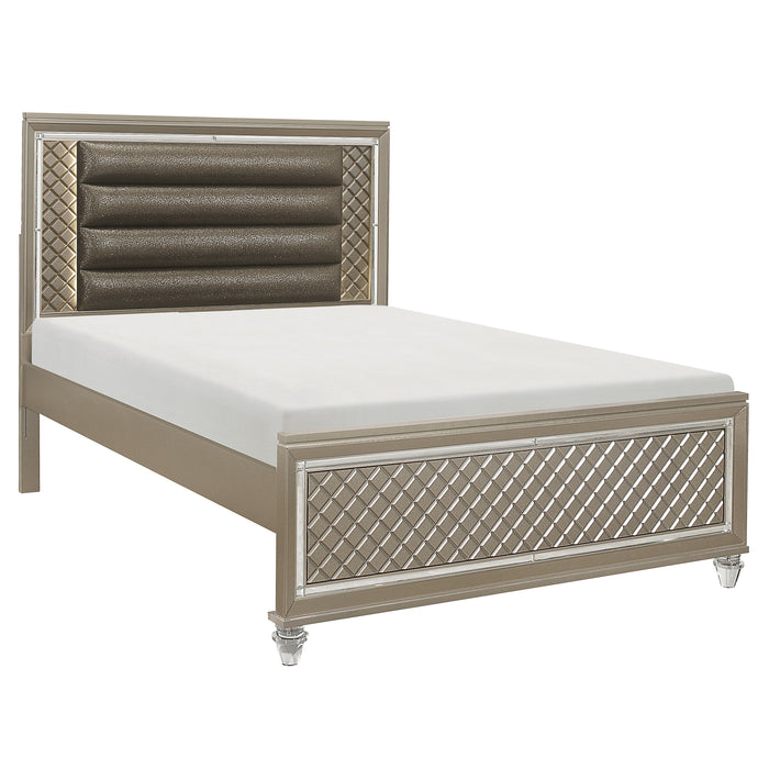 Loudon Full Platform Bed in Gold/Silver/Champagne - B1515F-1