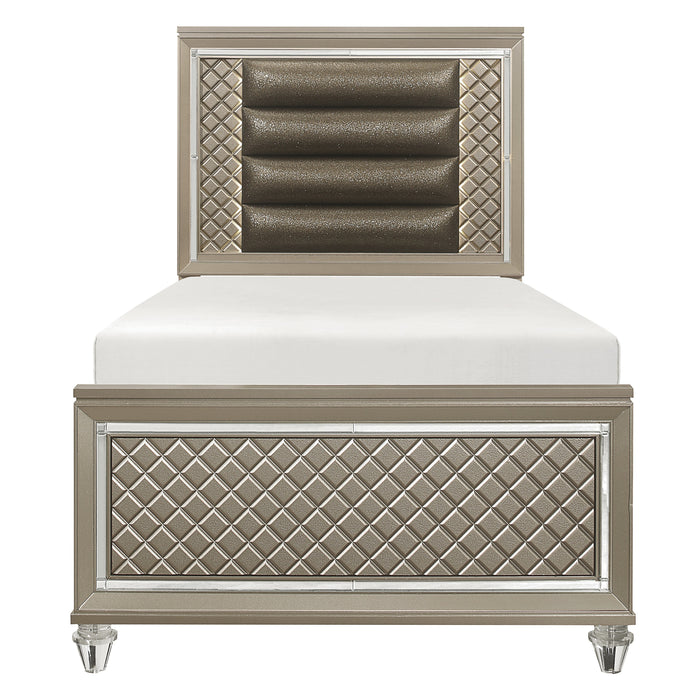 Loudon Twin Platform Bed in Gold/Silver/Champagne - B1515T-1 image