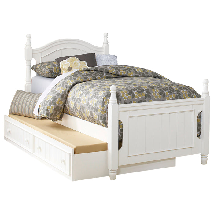 Clementine Twin Platform Bed with Twin Trundle in White - B1799T-1R image