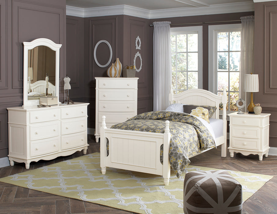 Clementine Twin Platform Bed in White - B1799T-1