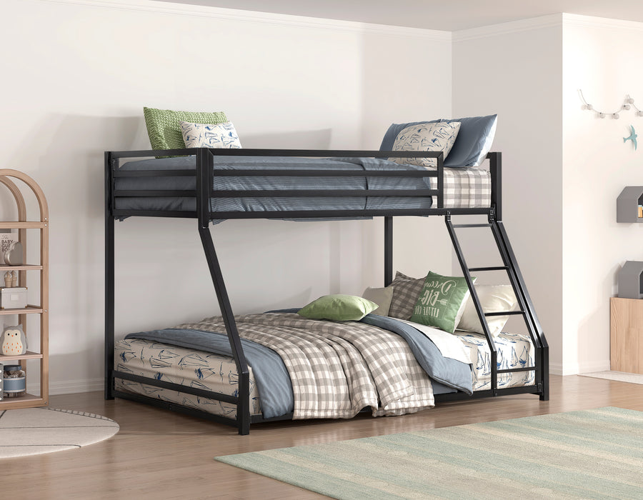 Jovie Twin/Full Bunk Bed in Black - B2010BKTF-1