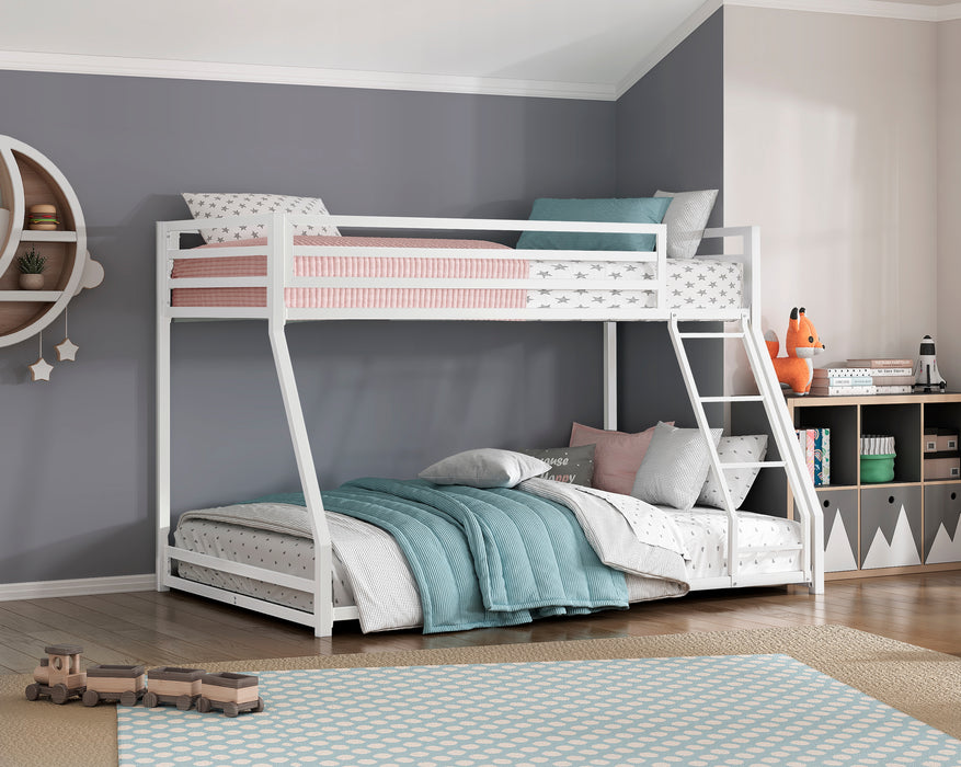 Jovie Twin/Full Bunk Bed in White - B2010WHTF-1