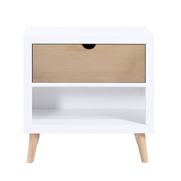 Asker Nightstand in Brown/White - B2012-4 image