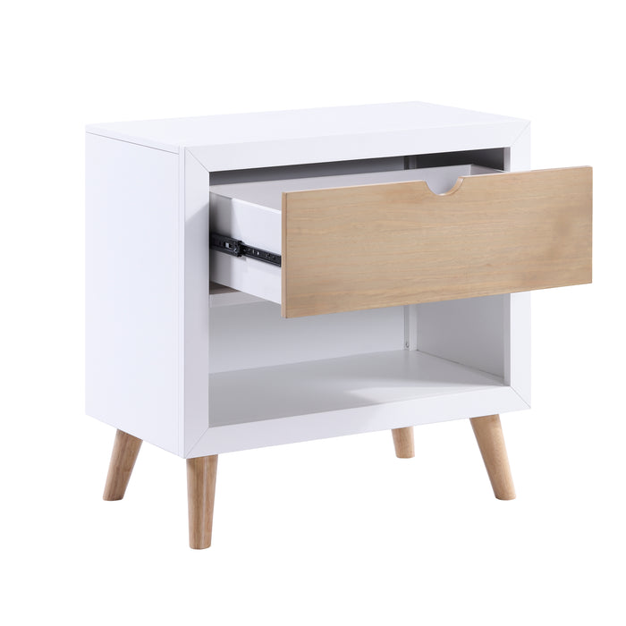 Asker Nightstand in Brown/White - B2012-4