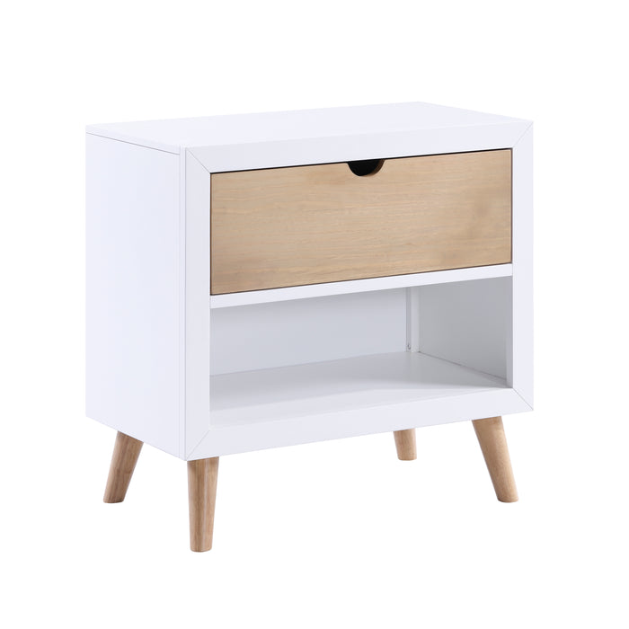 Asker Nightstand in Brown/White - B2012-4