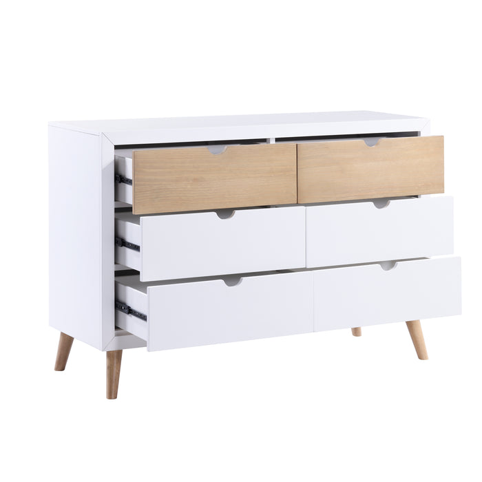 Asker Dresser in Brown/White - B2012-5