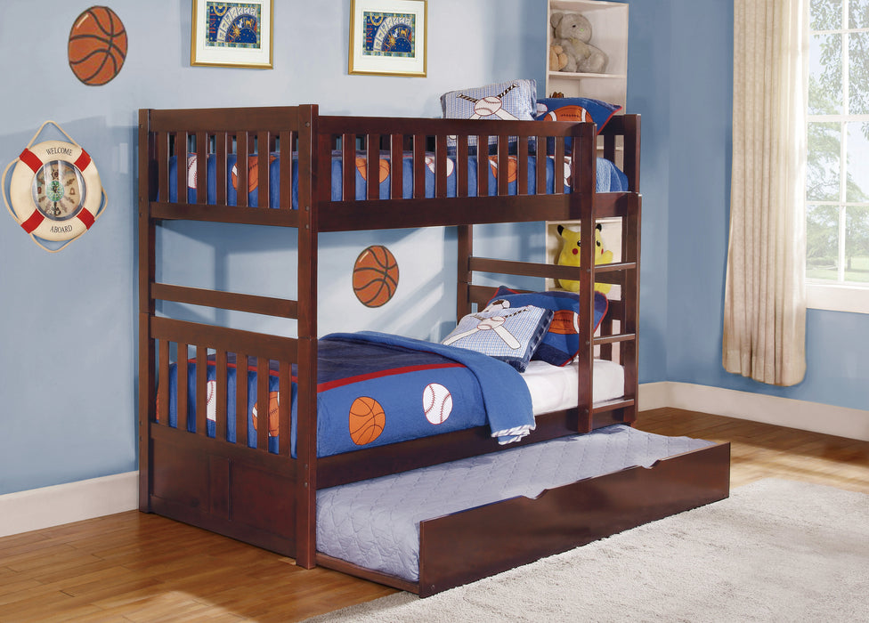 Rowe (4) Twin/Twin Bunk Bed with Twin Trundle in Cherry - B2013DC-1*R