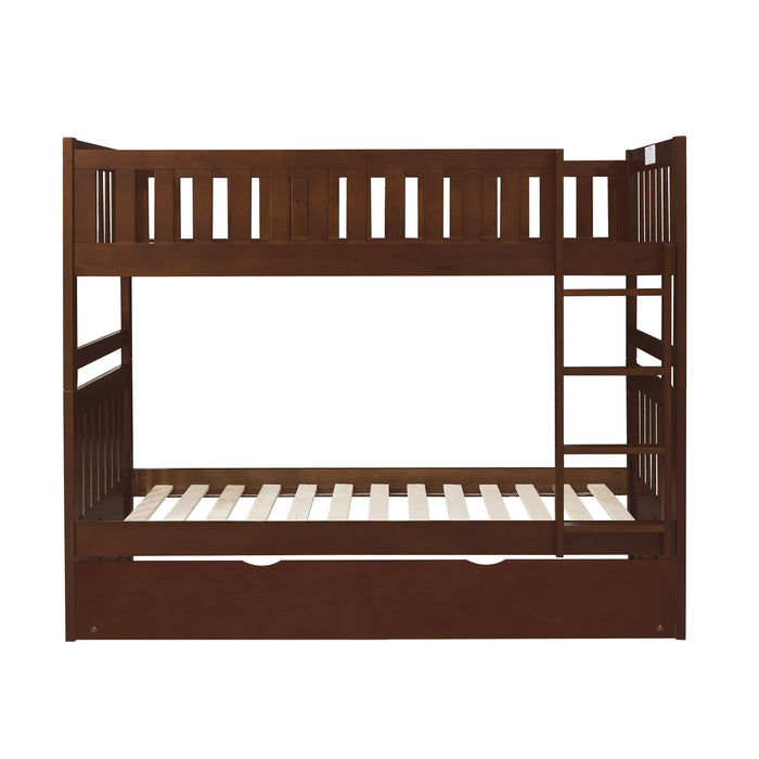 Rowe (4) Twin/Twin Bunk Bed with Twin Trundle in Cherry - B2013DC-1*R