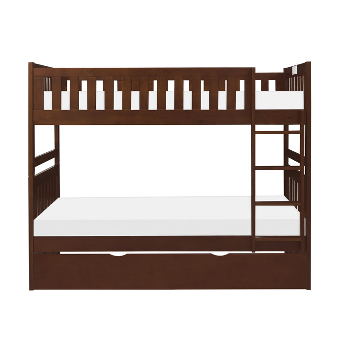 Rowe (4) Twin/Twin Bunk Bed with Twin Trundle in Cherry - B2013DC-1*R