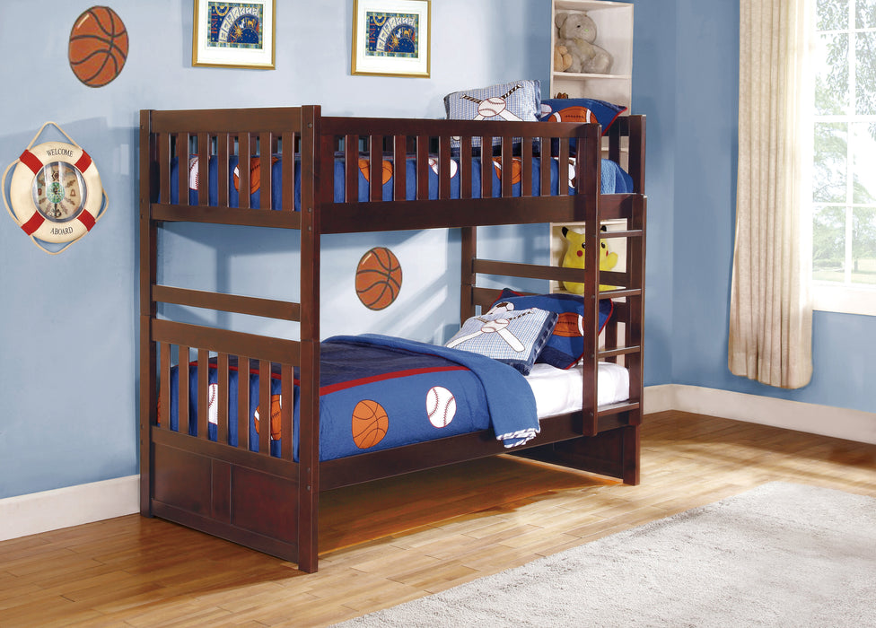 Rowe (3) Twin/Twin Bunk Bed in Cherry - B2013DC-1*