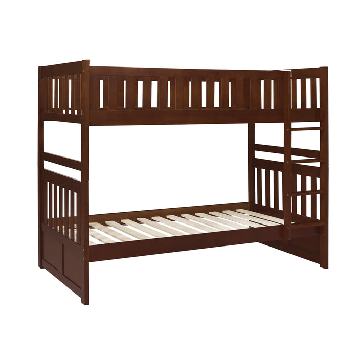 Rowe (3) Twin/Twin Bunk Bed in Cherry - B2013DC-1*