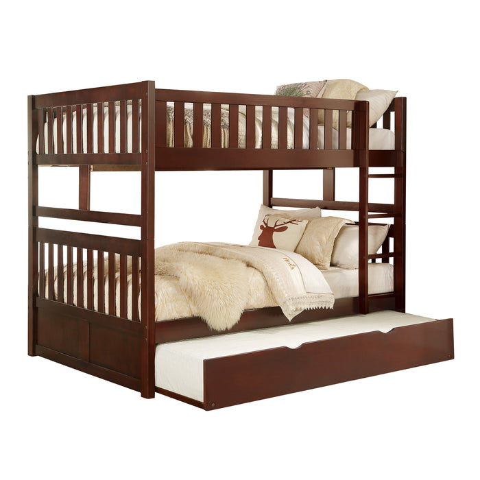 Rowe (4) Full/Full Bunk Bed with Twin Trundle in Cherry - B2013FFDC-1*R image