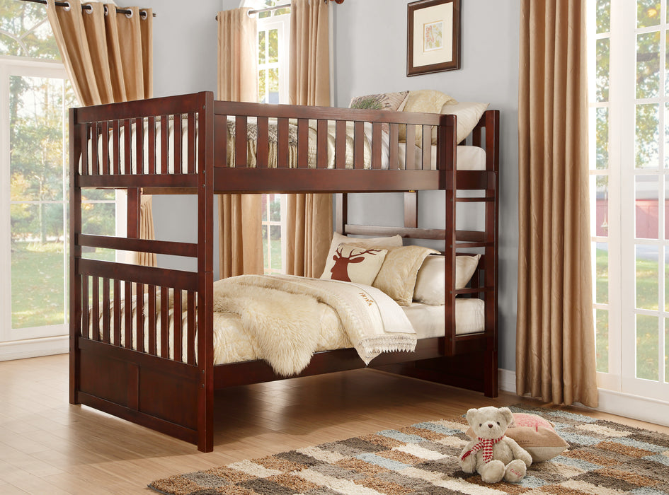 Rowe (3) Full/Full Bunk Bed in Cherry - B2013FFDC-1*