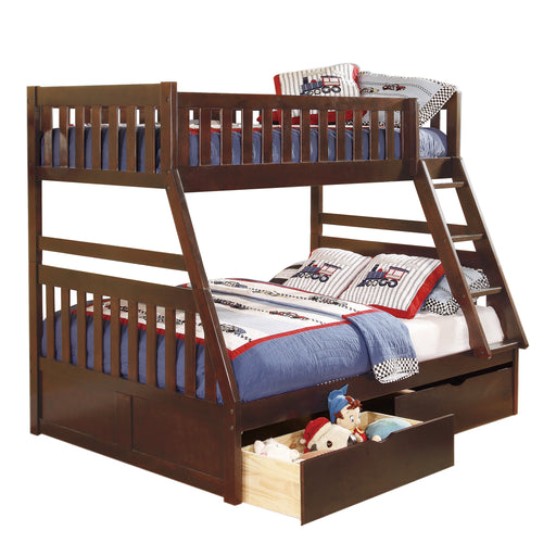 Rowe (4) Twin/Full Bunk Bed with Storage Boxes in Cherry - B2013TFDC-1*T image