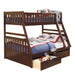 Rowe (4) Twin/Full Bunk Bed with Storage Boxes in Cherry - B2013TFDC-1*T image