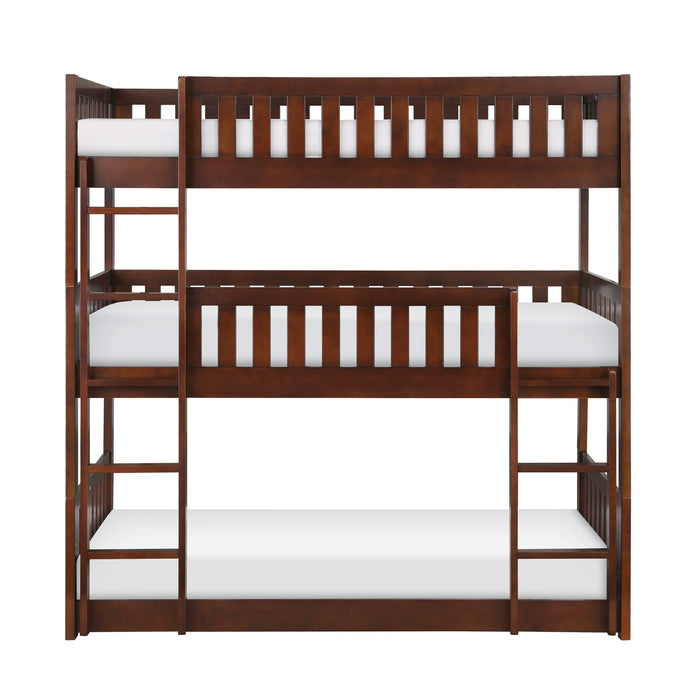 Rowe (3) Triple Bunk Bed in Cherry - B2013TTTDC-1*