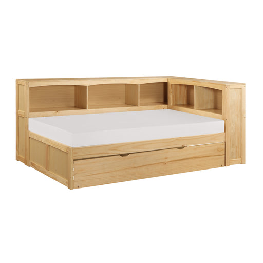 Bartly (4) Twin Bookcase Corner Bed with Twin Trundle in Natural - B2043BC-1BCR* image