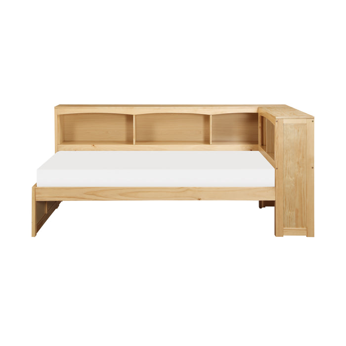 Bartly (3) Twin Bookcase Corner Bed in Natural - B2043BC-1BC*