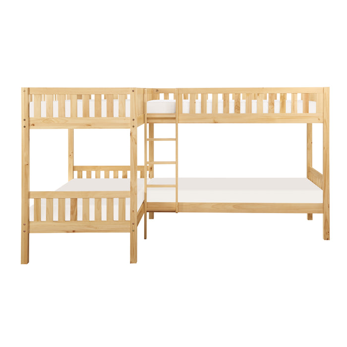 Bartly (3) Corner Bunk Bed in Natural - B2043CN-1*