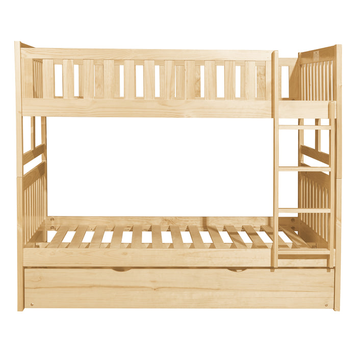 Bartly (4) Full/Full Bunk Bed with Twin Trundle in Natural - B2043FF-1*R