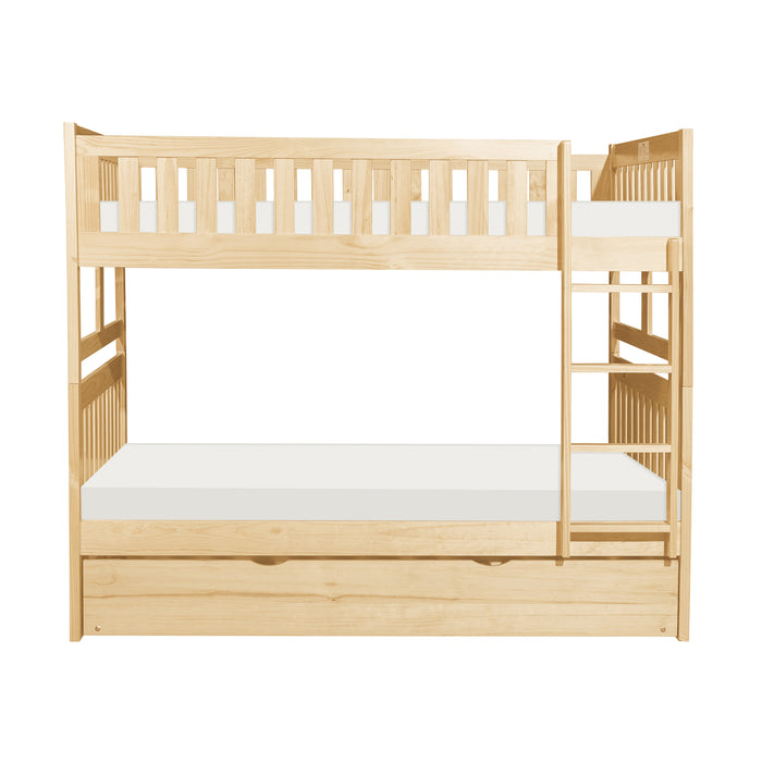 Bartly (4) Full/Full Bunk Bed with Twin Trundle in Natural - B2043FF-1*R