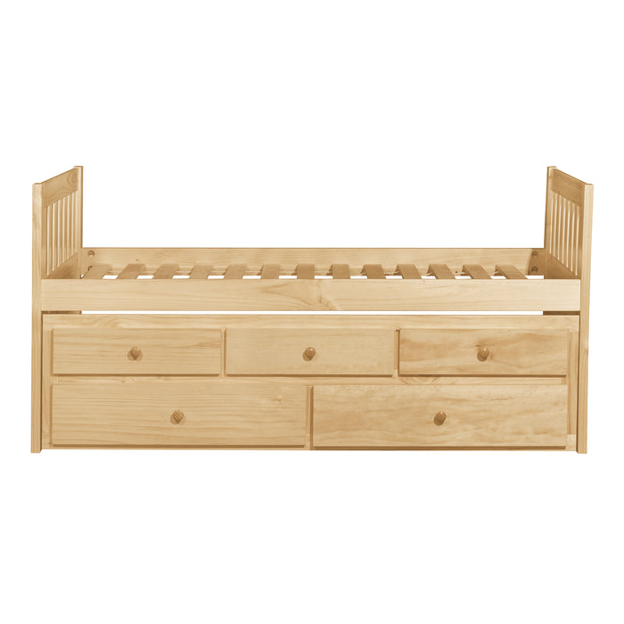 Bartly (2) Twin/Twin Trundle Bed in Natural - B2043PR-1*