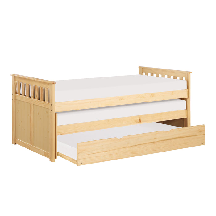 Bartly Twin/Twin Bed with Twin Trundle in Natural - B2043RT-1R