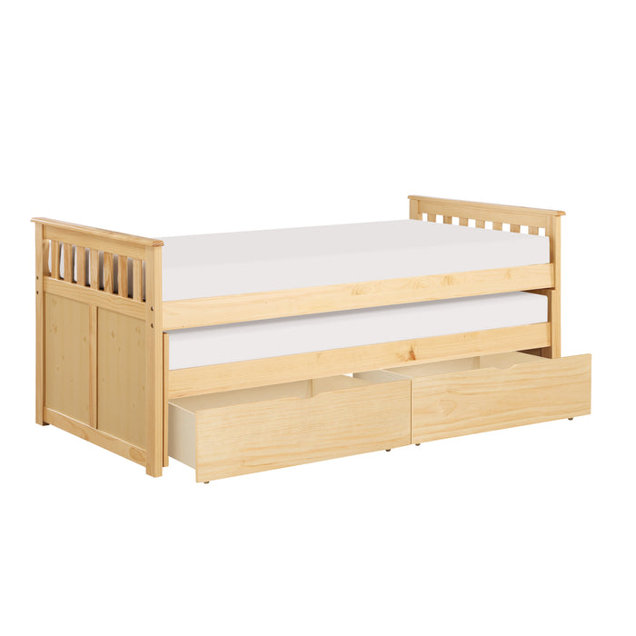 Bartly (4) Twin/Twin Bed with Storage Boxes in Natural - B2043RT-1T*