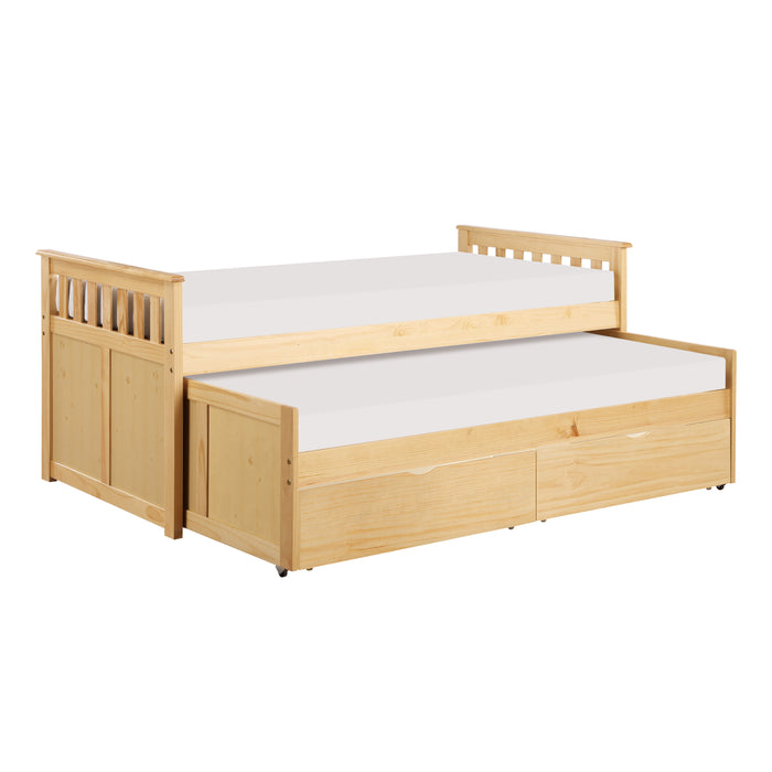 Bartly (4) Twin/Twin Bed with Storage Boxes in Natural - B2043RT-1T*