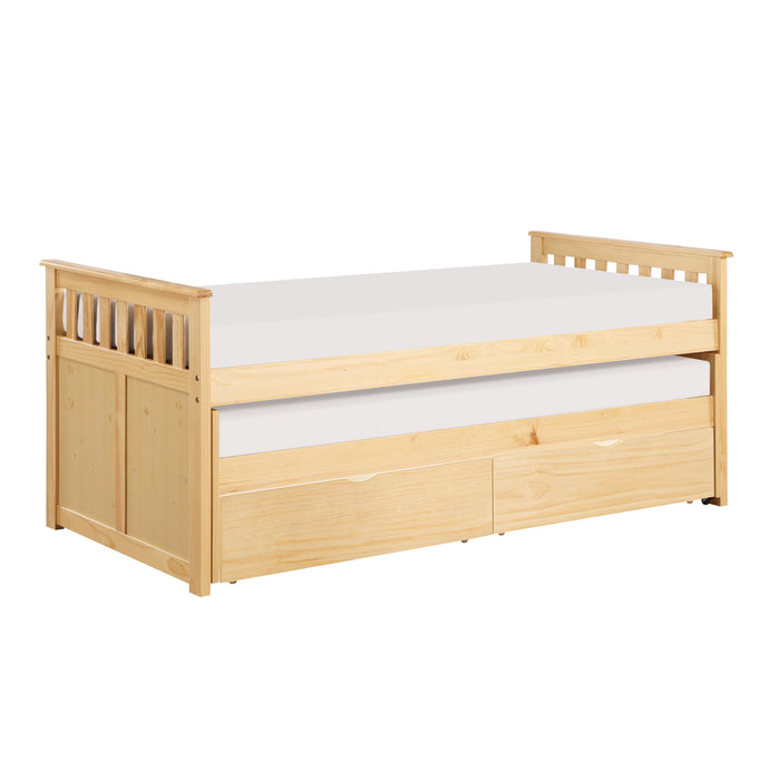 Bartly (4) Twin/Twin Bed with Storage Boxes in Natural - B2043RT-1T*