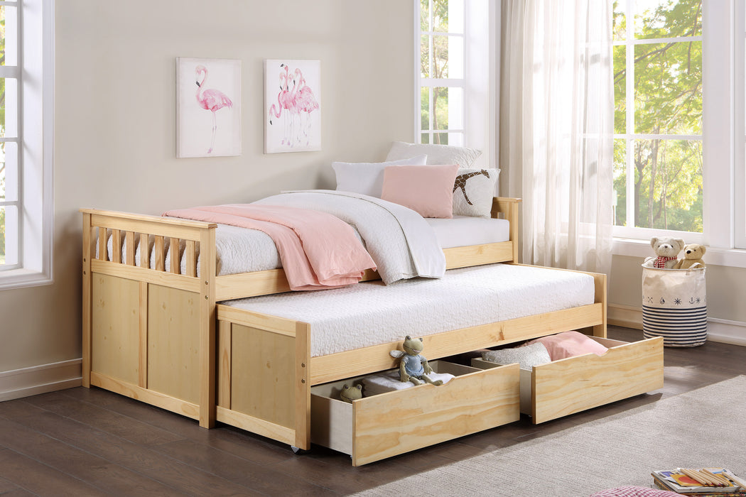 Bartly (4) Twin/Twin Bed with Storage Boxes in Natural - B2043RT-1T*