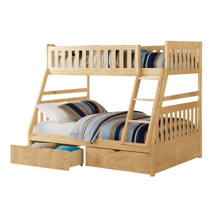 Bartly (4) Twin/Full Bunk Bed with Storage Boxes in Natural - B2043TF-1*T image