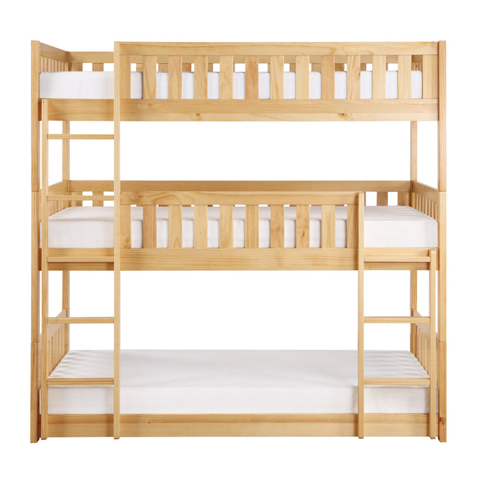 Bartly (3) Triple Bunk Bed in Natural - B2043TTT-1*