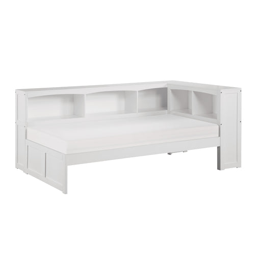 Galen (3) Twin Bookcase Corner Bed in White - B2053BCW-1BC* image