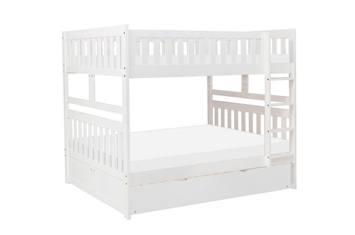 Galen (4) Full/Full Bunk Bed with Twin Trundle in White - B2053FFW-1*R image