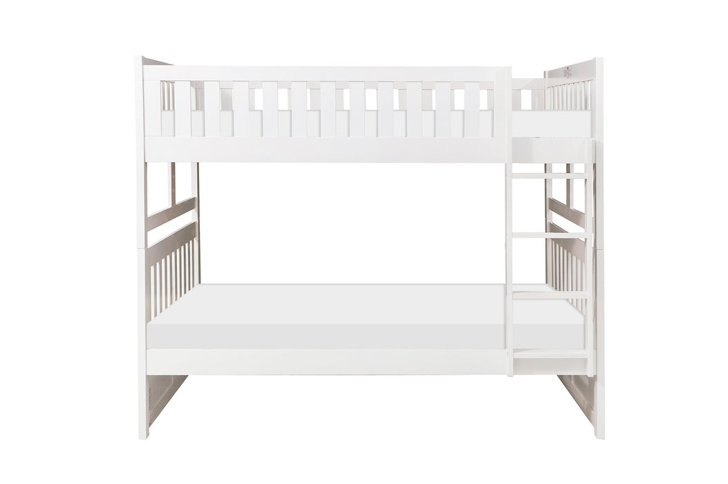 Galen (3) Full/Full Bunk Bed in White - B2053FFW-1*