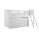 Galen (4) Low Loft Bunk with Dresser in White - B2053LLW-1*DR image