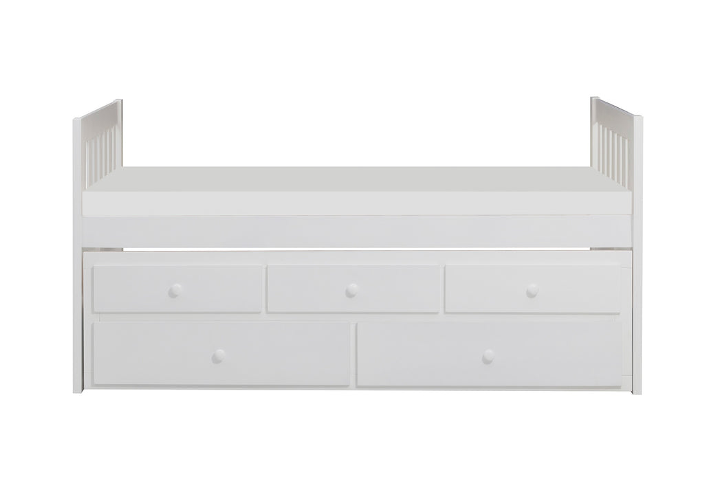 Galen (2) Twin/Twin Trundle Bed in White - B2053PRW-1* image