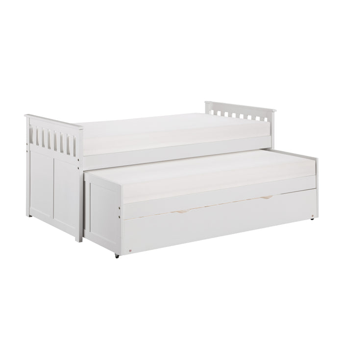 Galen Twin/Twin Bed with Twin Trundle in White - B2053RTW-1R