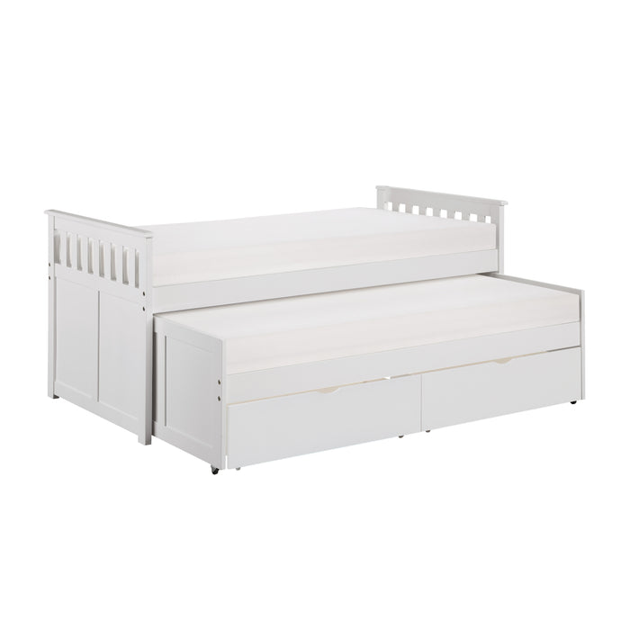 Galen (4) Twin/Twin Bed with Storage Boxes in White - B2053RTW-1T*