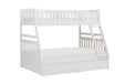 Galen (4) Twin/Full Bunk Bed with Storage Boxes in White - B2053TFW-1*T image