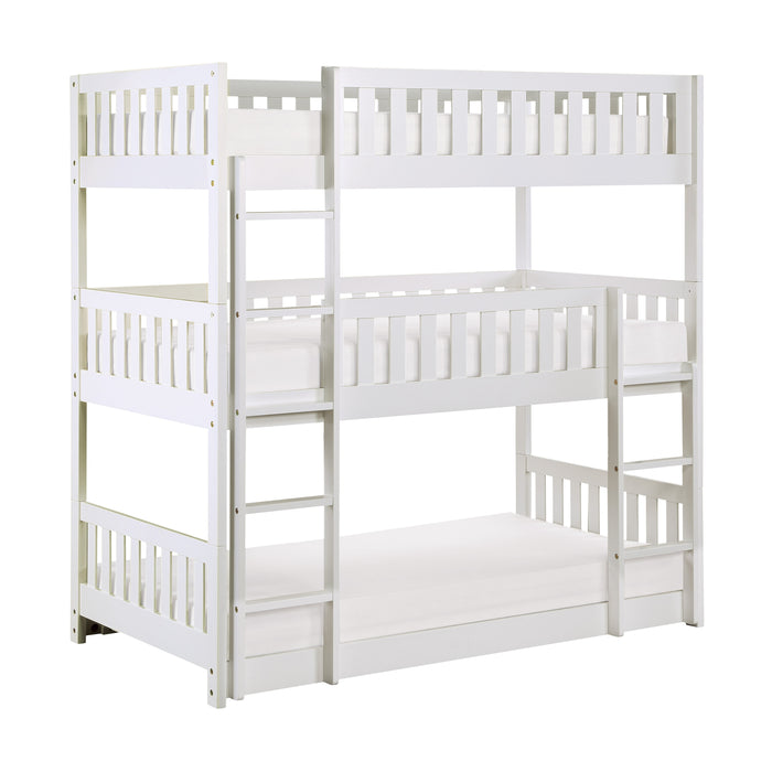 Galen (3) Triple Bunk Bed in White - B2053TTTW-1* image