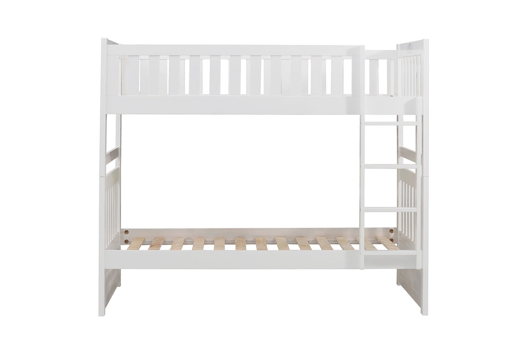 Galen (3) Twin/Twin Bunk Bed in White - B2053W-1*