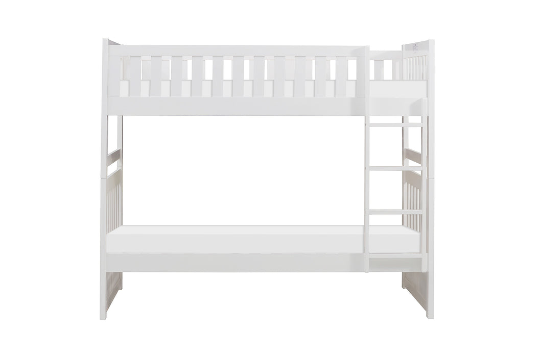 Galen (3) Twin/Twin Bunk Bed in White - B2053W-1*