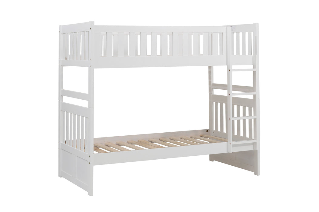 Galen (3) Twin/Twin Bunk Bed in White - B2053W-1*