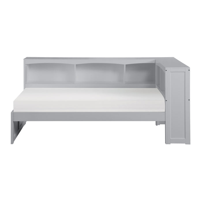 Orion (3) Twin Bookcase Corner Bed in Gray - B2063BC-1BC*