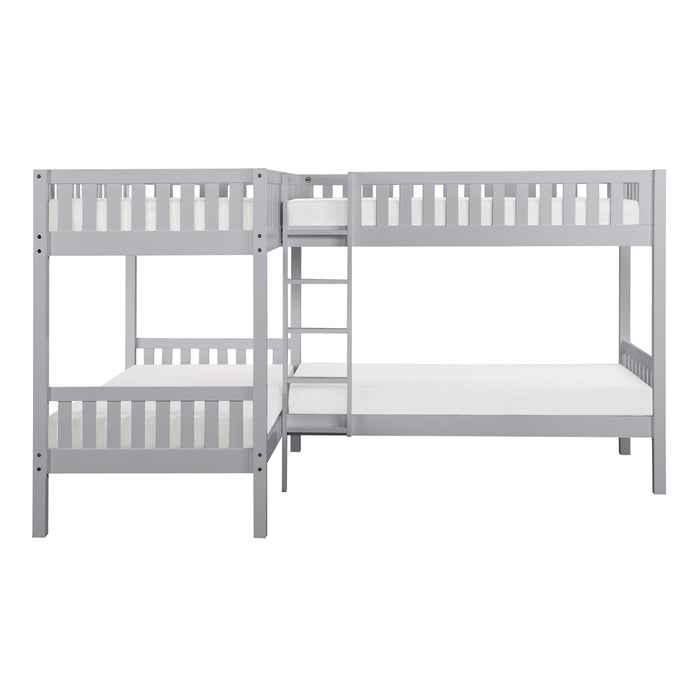 Orion (3) Corner Bunk Bed in Gray - B2063CN-1*