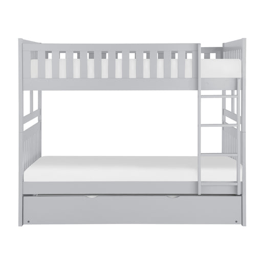 Orion (4) Full/Full Bunk Bed with Twin Trundle in Gray - B2063FF-1*R image